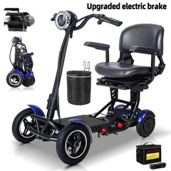 4-Wheel Foldable Portable Electric Scooter, 330lbs,30 Miles Range,12MPH