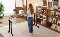 Mobile OverBed Recliner Table – Adjustable Height & Length, Stable Laptop Tra…