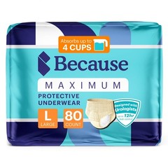 Because Maximum Plus Pull Up Underwear for Women – Absorbent Bladder Protection