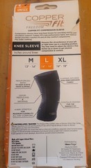Copper Fit Compression Knee Sleeve, L 14“-16“, Unisex – FREE SHIPPING