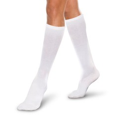 Core-Spun 10-15mmHg Medical Light Graduated Knee High 10-15 mmHg, White