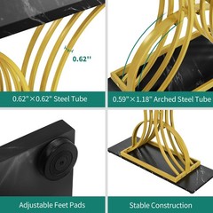 Yitahome Gold Console Table Modern Sofa Table For Living Room Hallway 40 Inch