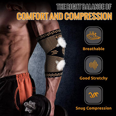 Copper Elbow Brace Compression Support Sleeve Arthritis Tendonitis Joint Pain