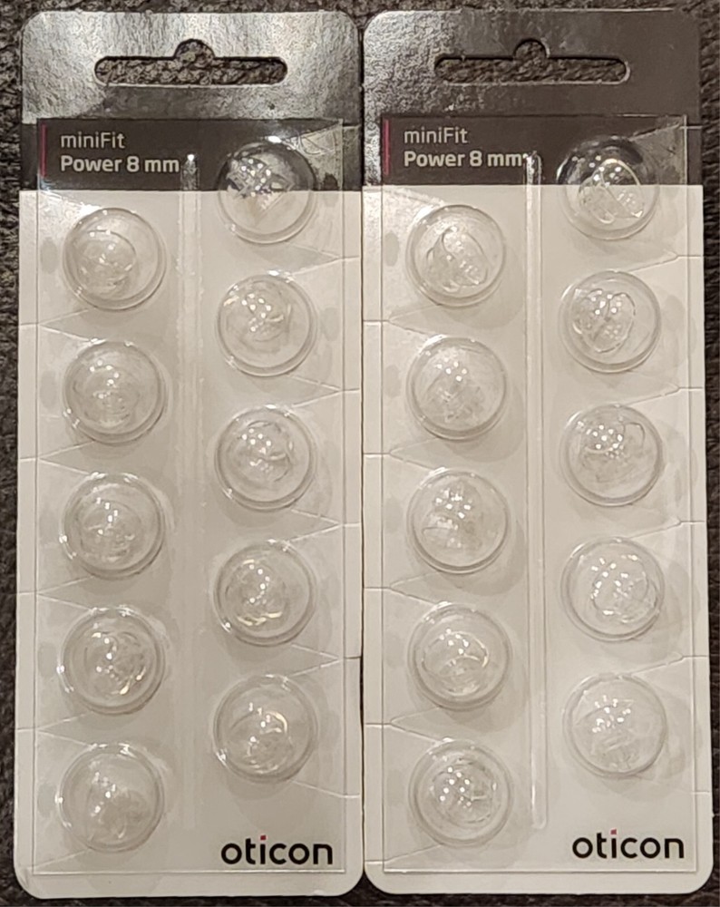 2 Packs Oticon miniFit ( Power 8mm Dome ) 20 Domes / USA Shipper – Fast shipping
