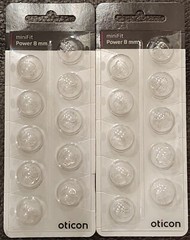 2 Packs Oticon miniFit ( Power 8mm Dome ) 20 Domes / USA Shipper – Fast shipping