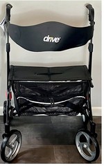 Drive HEAVY DUTY WIDE rollator walker f-22 red suspension springs Collapsible