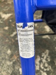 Medline Guardian MDS86850EBS Blue Walker w/ Polyurethane Padded Seat, Hand Brake
