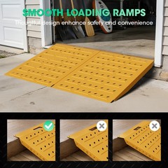 36″ x 48″ Shed Ramps Yellow Loading Ramp 1600LB Capacity Alloy Loading Dock Ramp