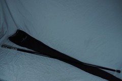 Mens Made in Italy Concord Edwardian 925 Silver Handle Walking Stick Cane w/ Bag