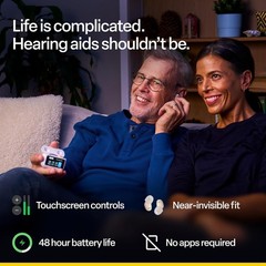 Audien ATOM X Rechargeable OTC In-Canal Hearing Aids