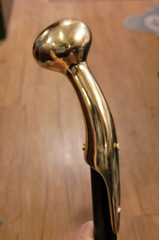 SOLID BRASS CANE HAME KNOCKER HANDLE CUSTOMIZED – LENGTH PREFERENCE & WOOD COLOR