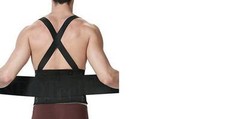 BACK SUPPORT BELT BRACE BLACK LUMBAR SACRAL 28 „- 36“ Small medium lifting work