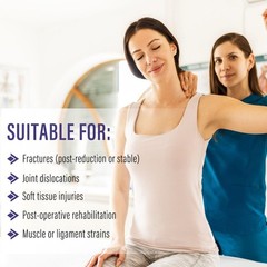 Medium Black Dark Blue Arm Sling Shoulder Immobilizer Rotator Cuff Support