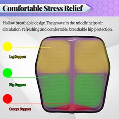 Gel Seat Cushion Non Slip Honeycomb Breathable Cushion.for Car Office Chair Home