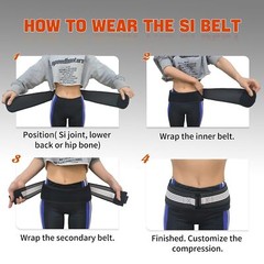 Sacroiliac SI Joint Pain Pelvic Hip Lumbar Support Belt Lower Brace Women / Men