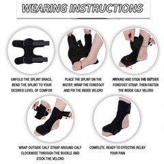 Foot Drop Support Ankle Brace Orthosis Plantar Fasciitis Splint Correction