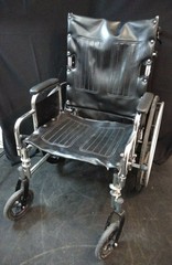 Medline Excel Reclining Wheelchair / Black Vinyl / Used / Great Condition