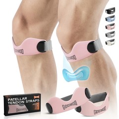 GOUNOD Silicone Patellar Tendon Support Strap for Knee Pain Relief Non-slip Adju