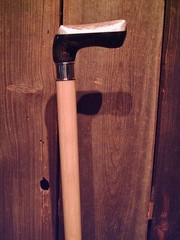 walking cane BUFFALO Horn handle lathe taper figured MAPLE shaft MADE IN THE USA