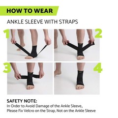 Ankle Brace – Compression Foot Sleeve with Adjustable Straps for Men & Women,…
