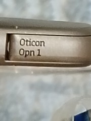 Oticon Opn 1 Hearing Aid Pair Bundle – Gold/Champagne BTE with Case & Batteries