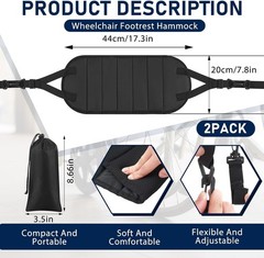 2 Pcs Wheelchair Leg Rest Footrest Hammock Adjustable Footrest Hanging Foot Slin