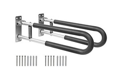 Pepe – Padded Folding Handicap Grab Bars for Toilet (x2 Units, 23″), Toilet H…
