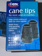 Carex Black Cane Tips 1″ 2ct