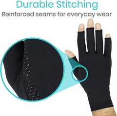 Vive Copper Fingerless Arthritis Gloves Pain Relief for Men & Women Small