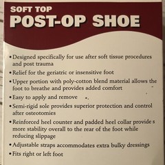 OTC Professional Orthopedic Post-Op Shoe Soft Top 2096/Medium New