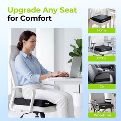 Cooling Gel Seat Cushion for Long Sitting without Stuffiness, Memory Foam Whe…