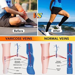 Zipper Pressure Compression Socks Pain Relief Calf Leg Foot Support Stocking US