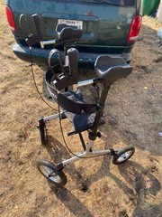 upright walker, black 30 inches tall by 16 inches why in that it only three mont