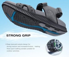 Mens Hiking Sandals With Arch Support Sport Recovery Athletic Walking 9 Grey