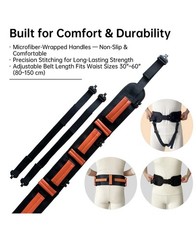 NurtureCare Elderly Gait Belt Upgraded with Metal Buckle & Detachable Leg Straps