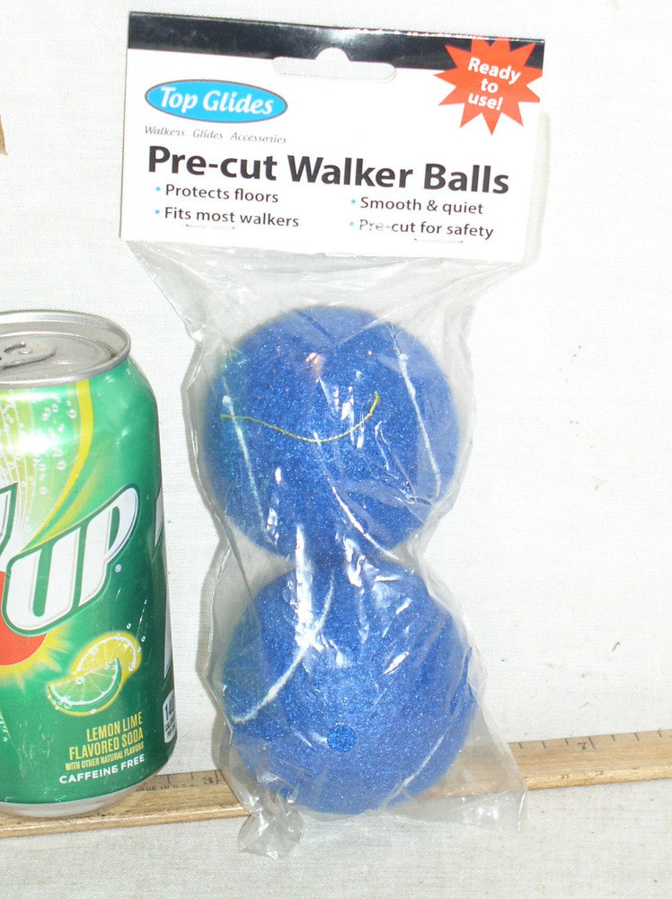 SEALED NEW FLOOR PROTECTOR Top Glides Pre-cut Walker Balls Tennis Ball Dark Blue
