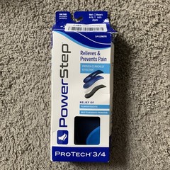 Power Step Protech 3/4 Length Insoles, Size ASM, Men 4/4.5, Women 6/6.5