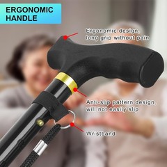 Lightweight Adjustable Walking Stick, 5 Height Levels – Essential Walking Aid