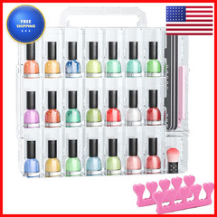 Jiasheng Nail Polish Organizer Case For 48 Bottles Gel Nail Polish Storage