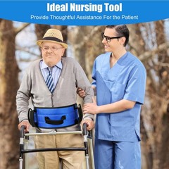 Gait Belt for Senior with 7 Handles, 59″ Anti-Slip Gate Belts Medical for Eld