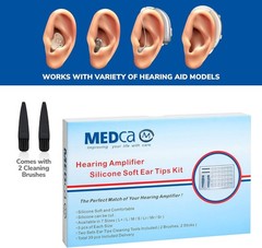 Comfort-Fit Hearing Aid Domes – 39 Soft Silicone Tips in Small to X-Large Sizes
