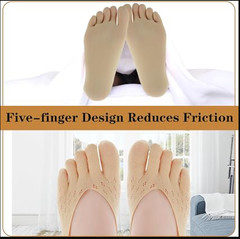 6 Pair Bunion Toe Alignment Relief Socks Orthopedic Compression Full Toe Sock No