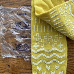 2 Pack – HOSPITAL SOCKS – Non-Slip Gripper – Non Skid – XL – Yellow