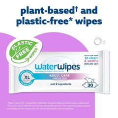3 Pack WaterWipes for Adults – 90 Sensitive XL Wipes, 99.9% Water, Daily Use New