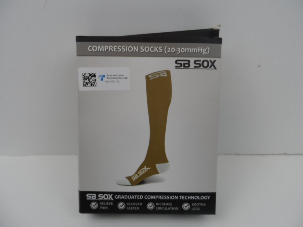 SB SOX Knee High Compression Socks (20-30mmHg) Nude/White S Small – NEW