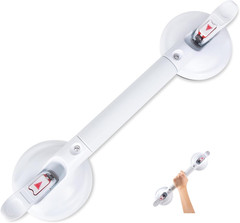 19″ Suction Shower Grab Bar – Portable Handle with Strong Hold, Max 300Lb Capaci