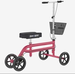 KneeRover Steerable Knee Scooter Knee Walker Crutch Alternative in HOT PINK