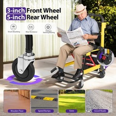 Electric Stair Climbing Chair Foldable Emergency Stair Lift Wheelchair 200W