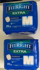 FitRight Medium Underwear Diapers Adult 2 Pack Of 20 = 40ct