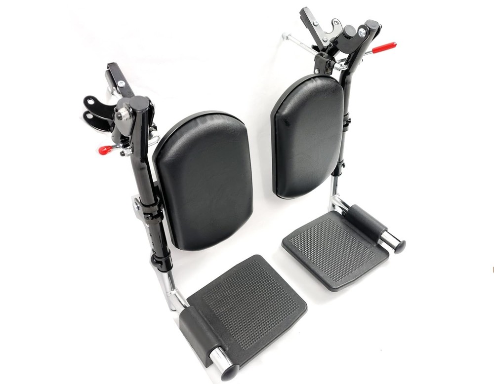 Elevating Wheelchair Leg Rests with Padded Calf Pads & Composite Footplates – Un